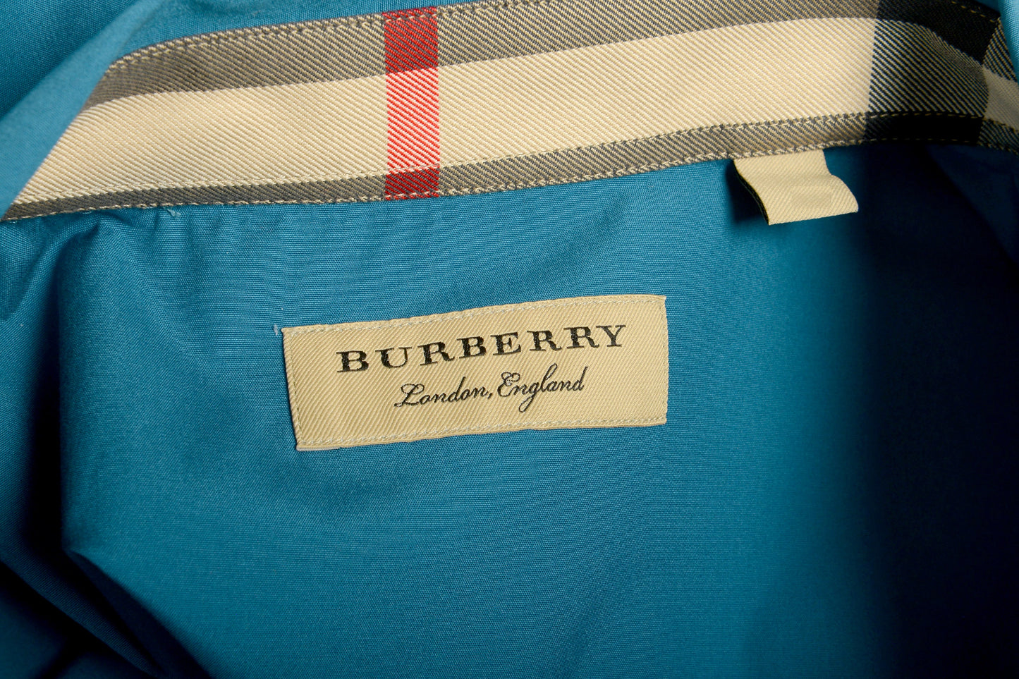 Burberry Men's "Cambridge 2" Teal Blue Long Sleeve Shirt US 2XL IT 56