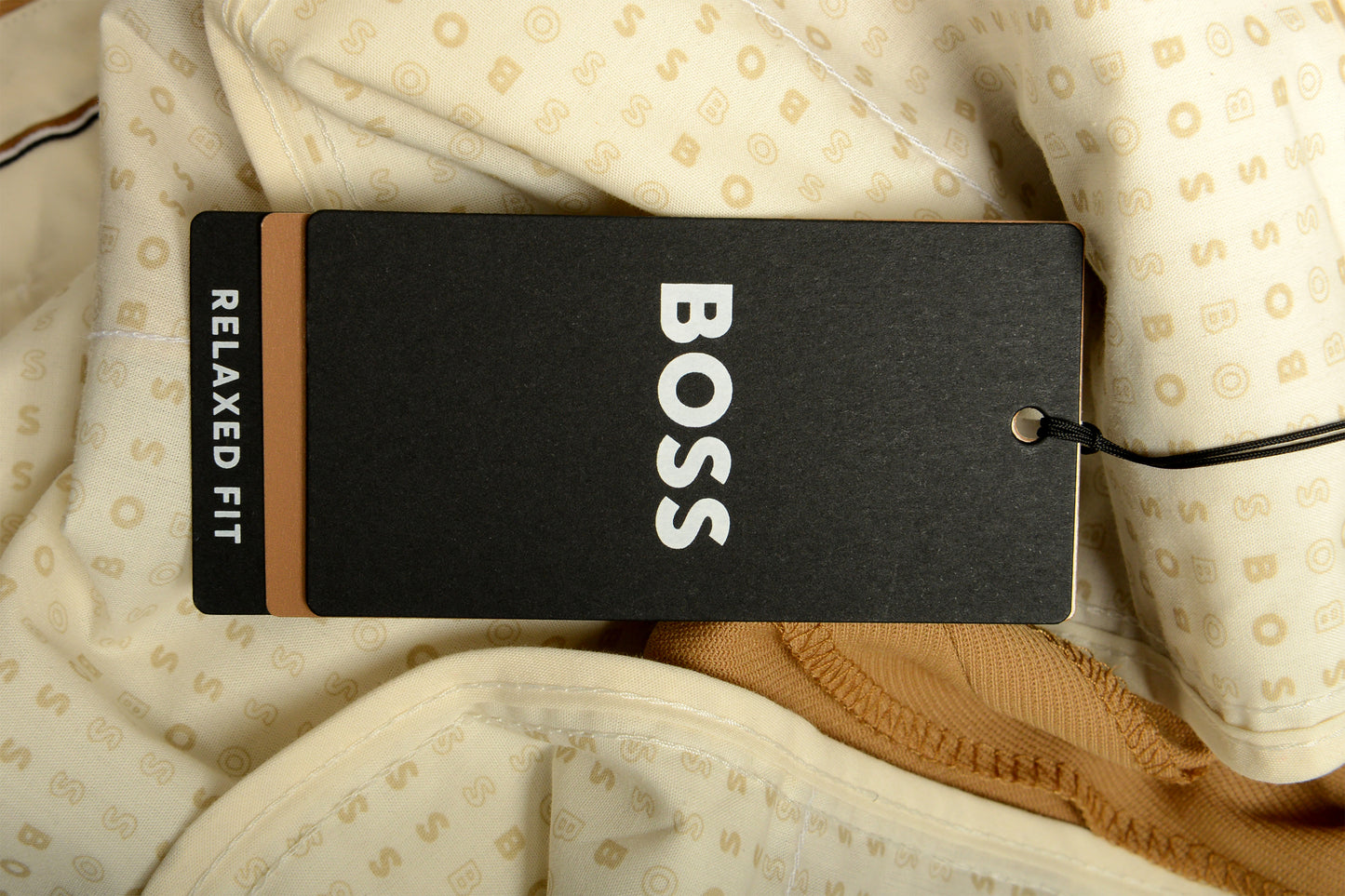Hugo Boss Men's "H-Perin-WG-253" Beige Relaxed Fit Wool Dress Pants US 32R IT 48