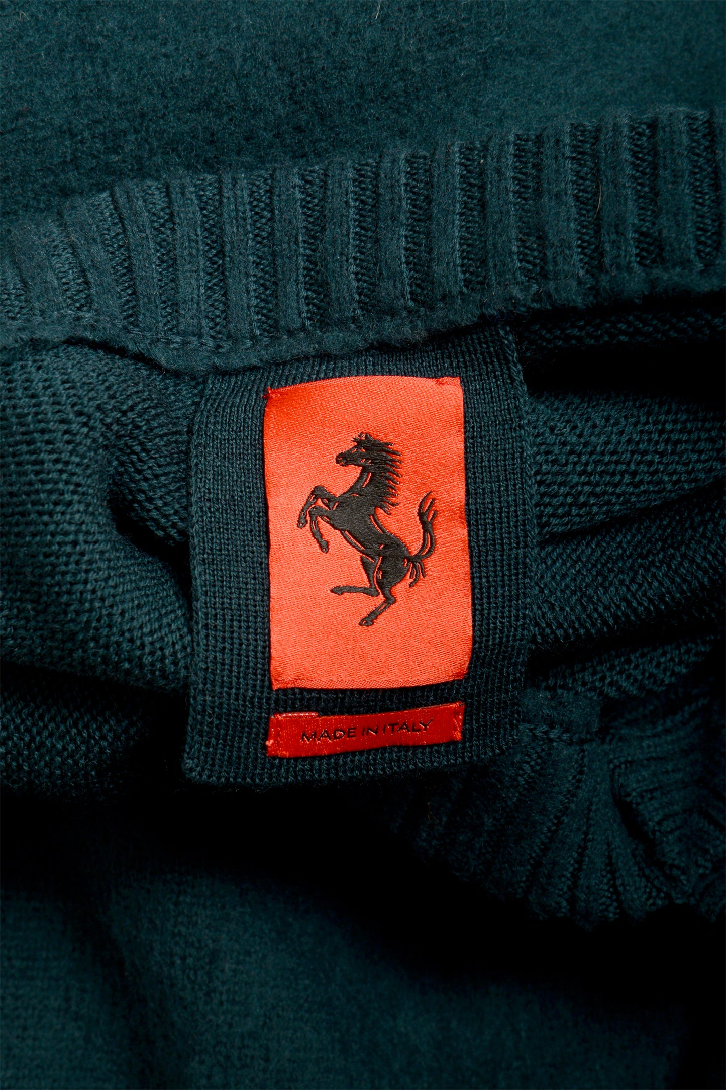 Scuderia Ferrari Men's Emerald Green 100%Wool V-Neck Pullover Sweater US L IT 52