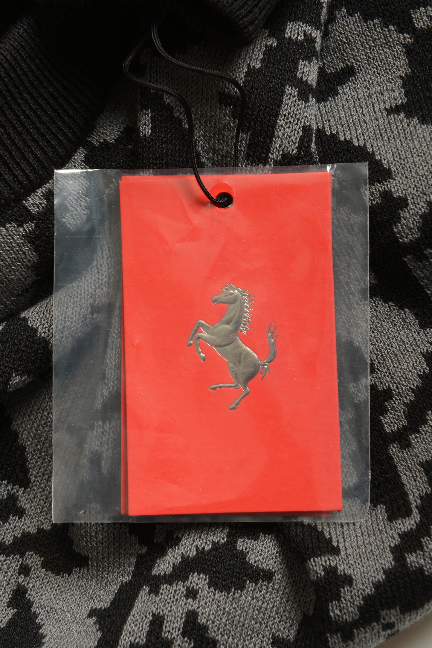 Scuderia Ferrari Men's Pixelated Organic Cotton Silk C-Neck Sweater US 2XL IT 56