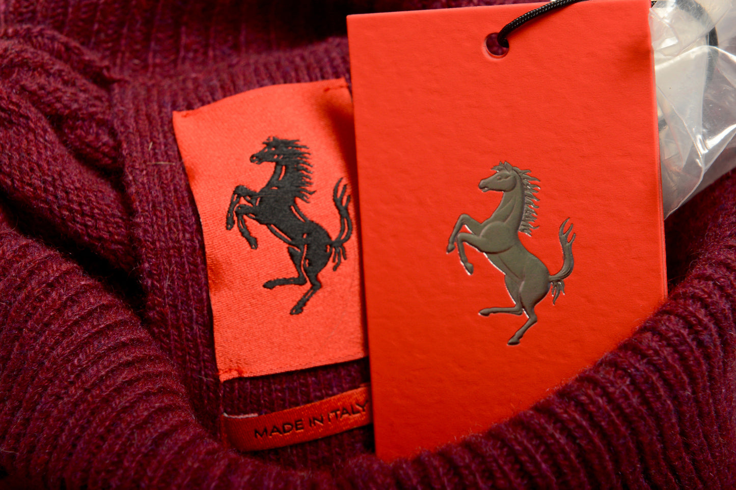 Scuderia Ferrari Women's Cropped 100% Cashmere Roll-Neck Sweater US L IT 44
