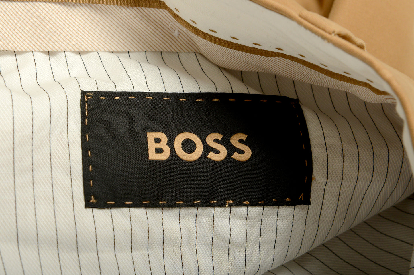 Hugo Boss "L-PeetL-243" Beige Flat Front Pants US 32R IT 48