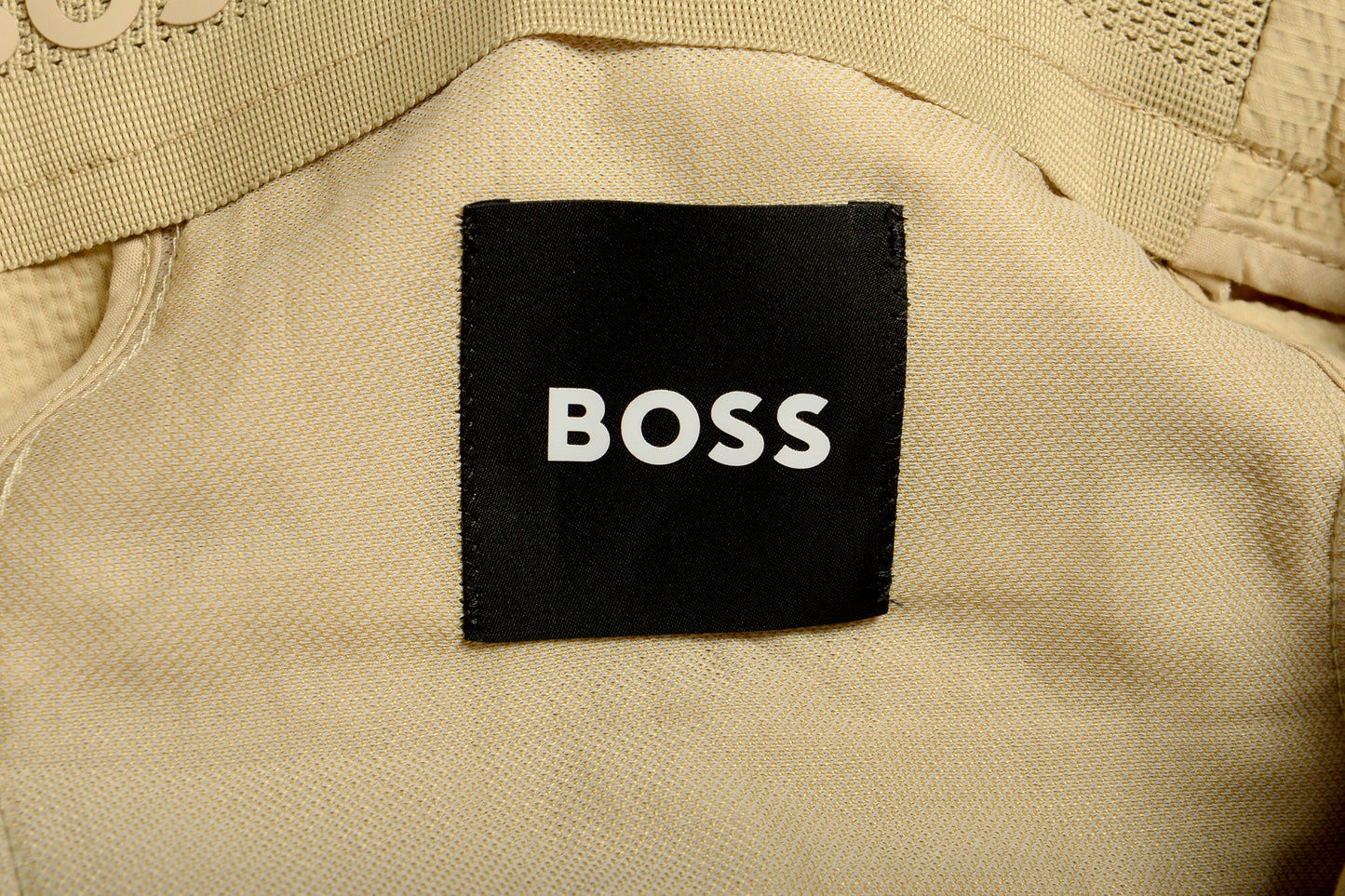 Hugo Boss "P-Perin-J-EL-WG-252" Beige Plaid Flat Front Pants US 34R IT 50