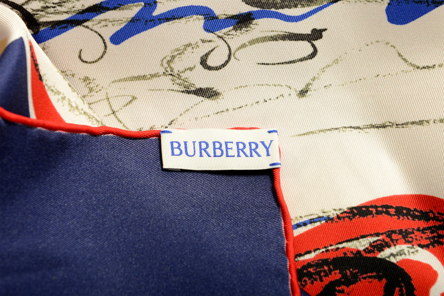 Burberry "Tower Bridge SQ" Multi-Color Large 100% Silk Square Scarf