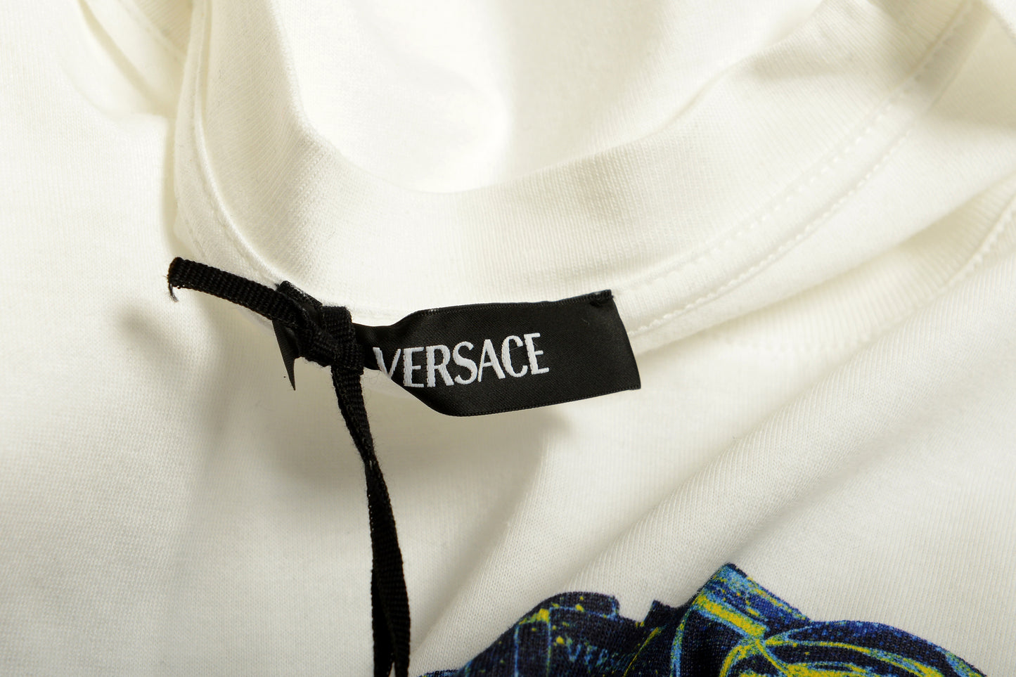 Versace Men's White Graphic Print Short Sleeve T-Shirt US M IT 50