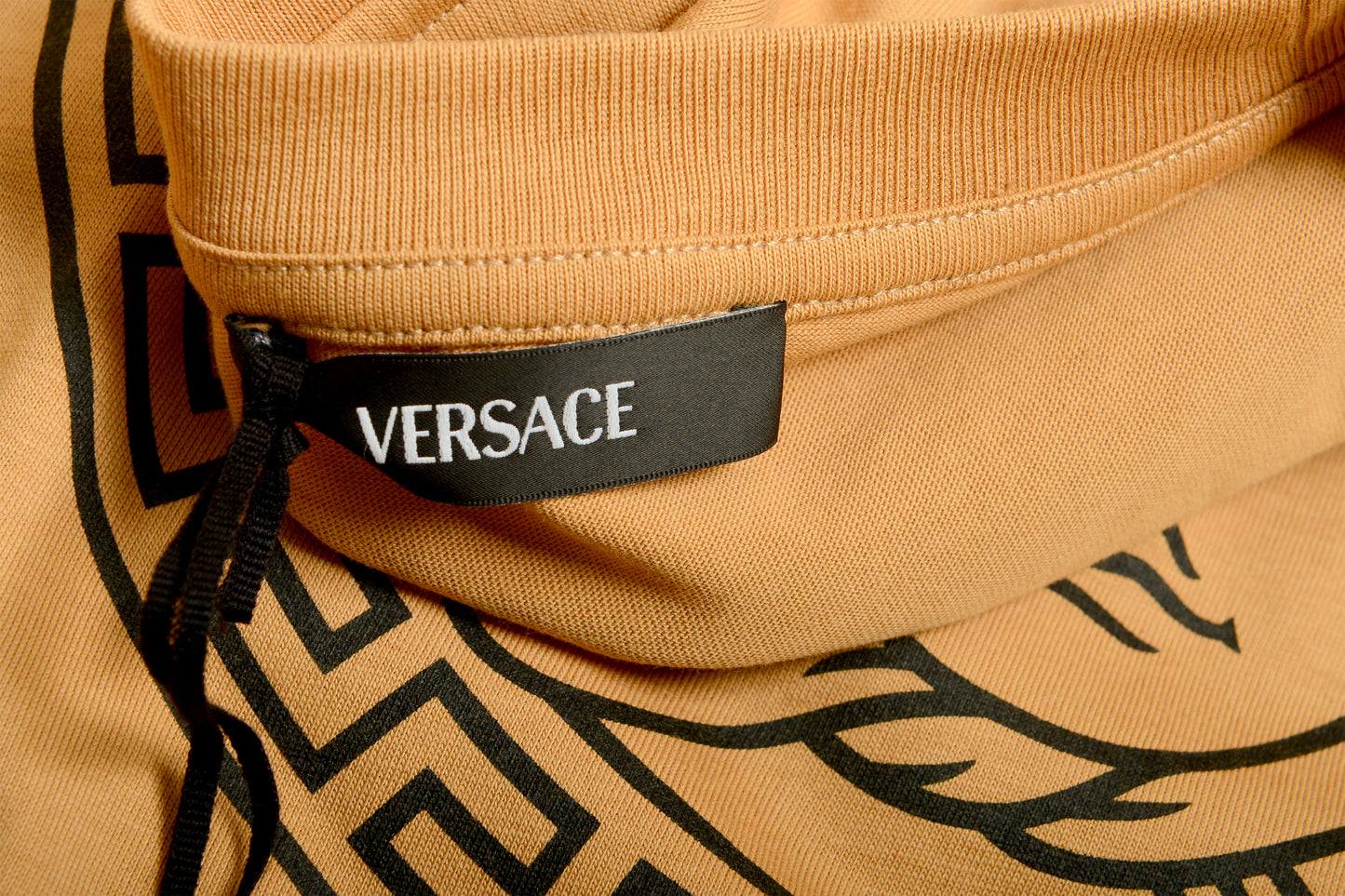 Versace Men's Brown Logo Print Crewneck Short Sleeve T-Shirt US 3XL IT 58