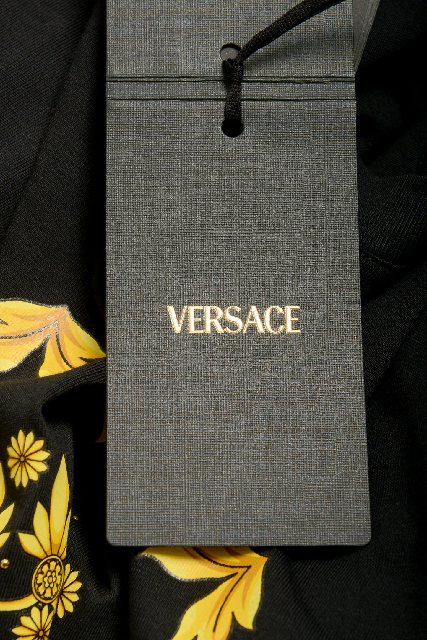 Versace Men's Black Gold Medusa Head Crewneck Short Sleeve T-Shirt US L IT 52