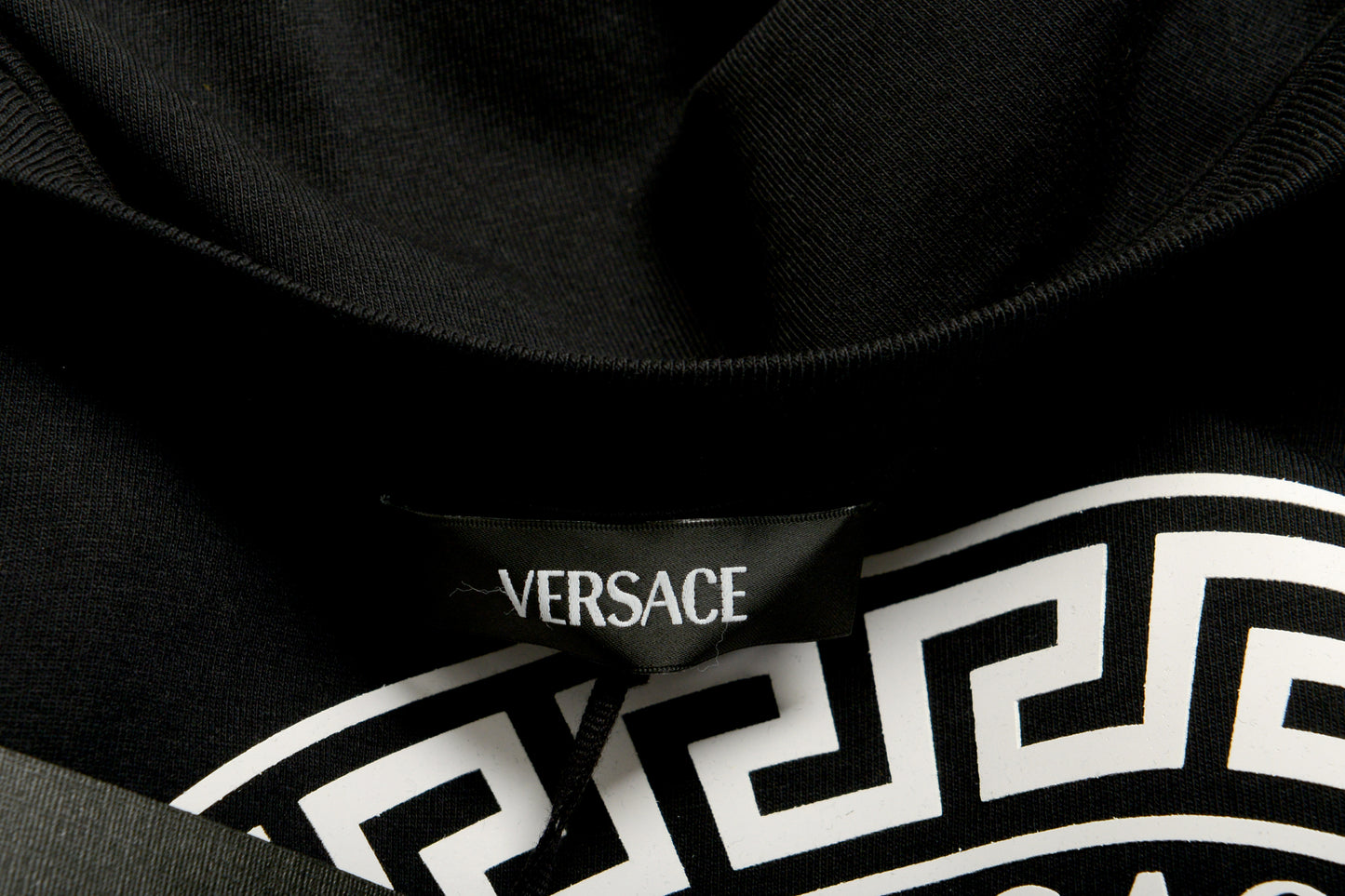 Versace Men's Black Logo Print Crewneck Short Sleeve T-Shirt US M IT 50