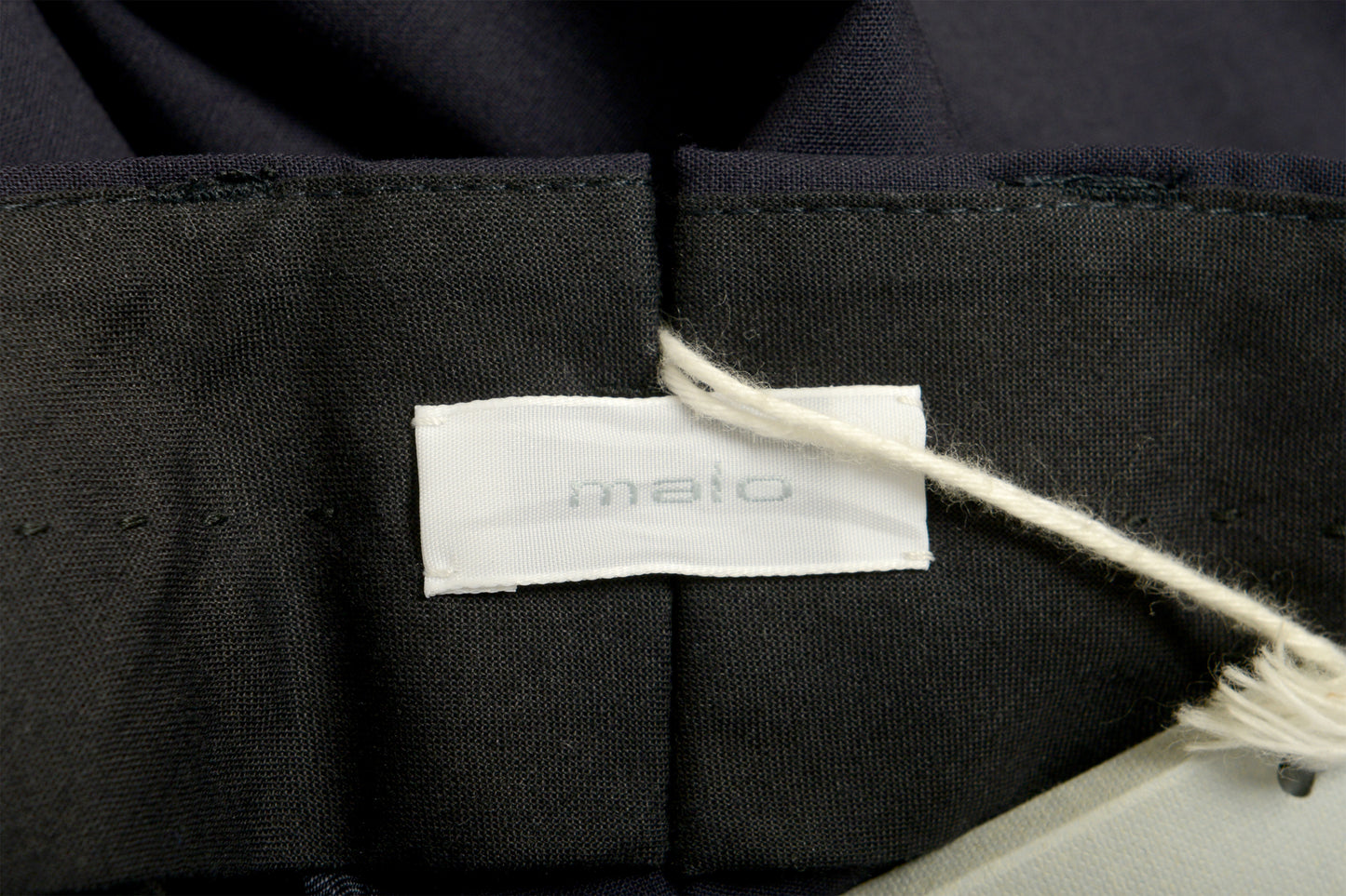 Malo Men's Navy Blue Wool Flat Front Dress Pants US 30 IT 46