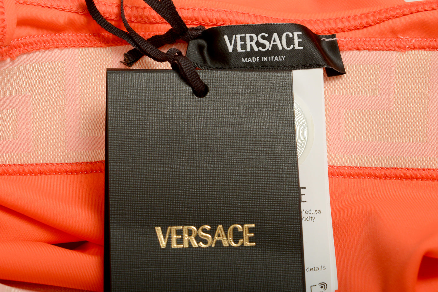 Versace Women's Coral & Rose One Piece Swimsuit Versace sz 2 US S IT 40