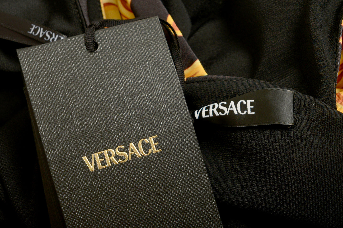 Versace Women's Black & Barocco Print Tank Top Blouse Top US M IT 42