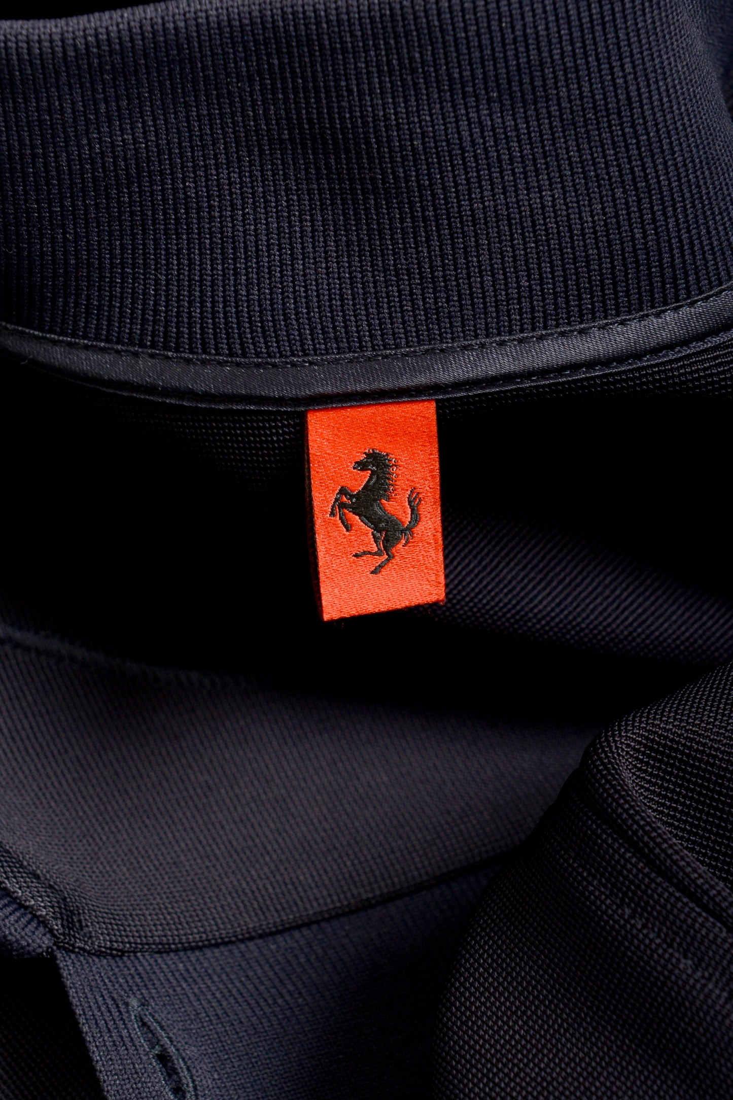 Scuderia Ferrari Men's Navy Blue Long Sleeve Polo Shirt Sweater US M IT 50