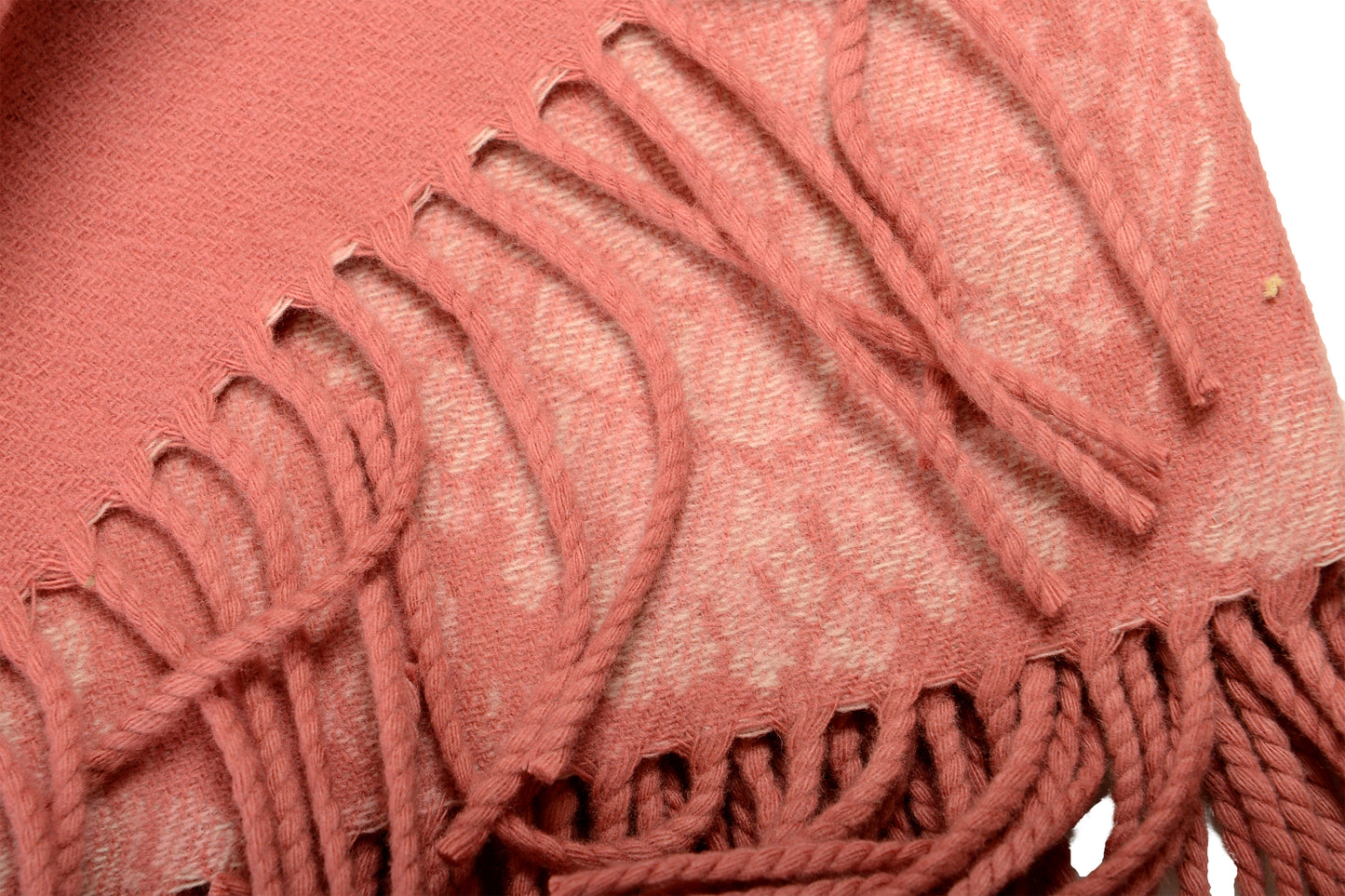 Versace Pink Rose Barocco Print Wool Cashmere Silk Blanket Throw