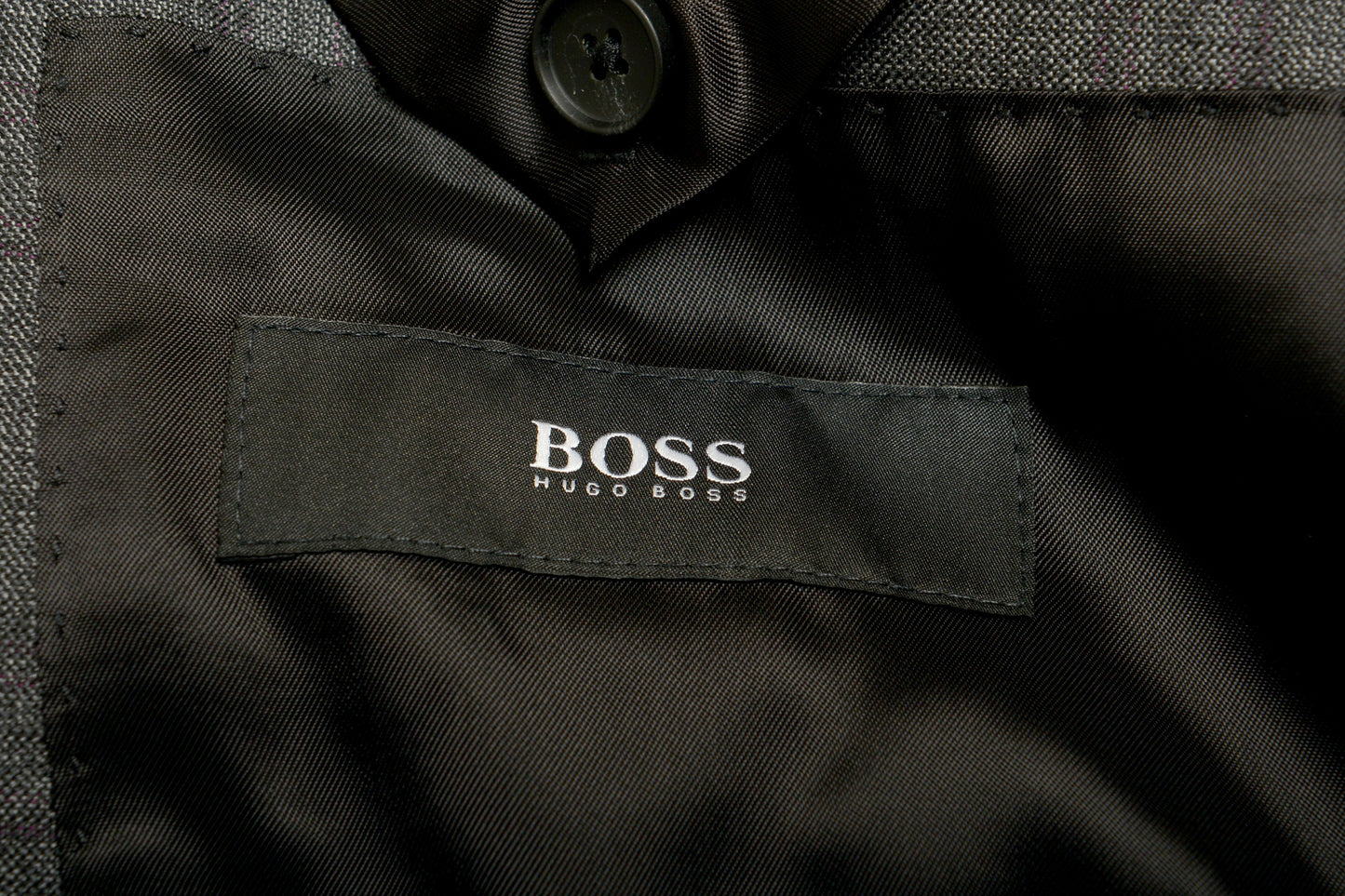 Hugo Boss Men's "Novan6/Ben2" Slim Fit Gray Plaid 100% Wool Suit US 38R IT 48R