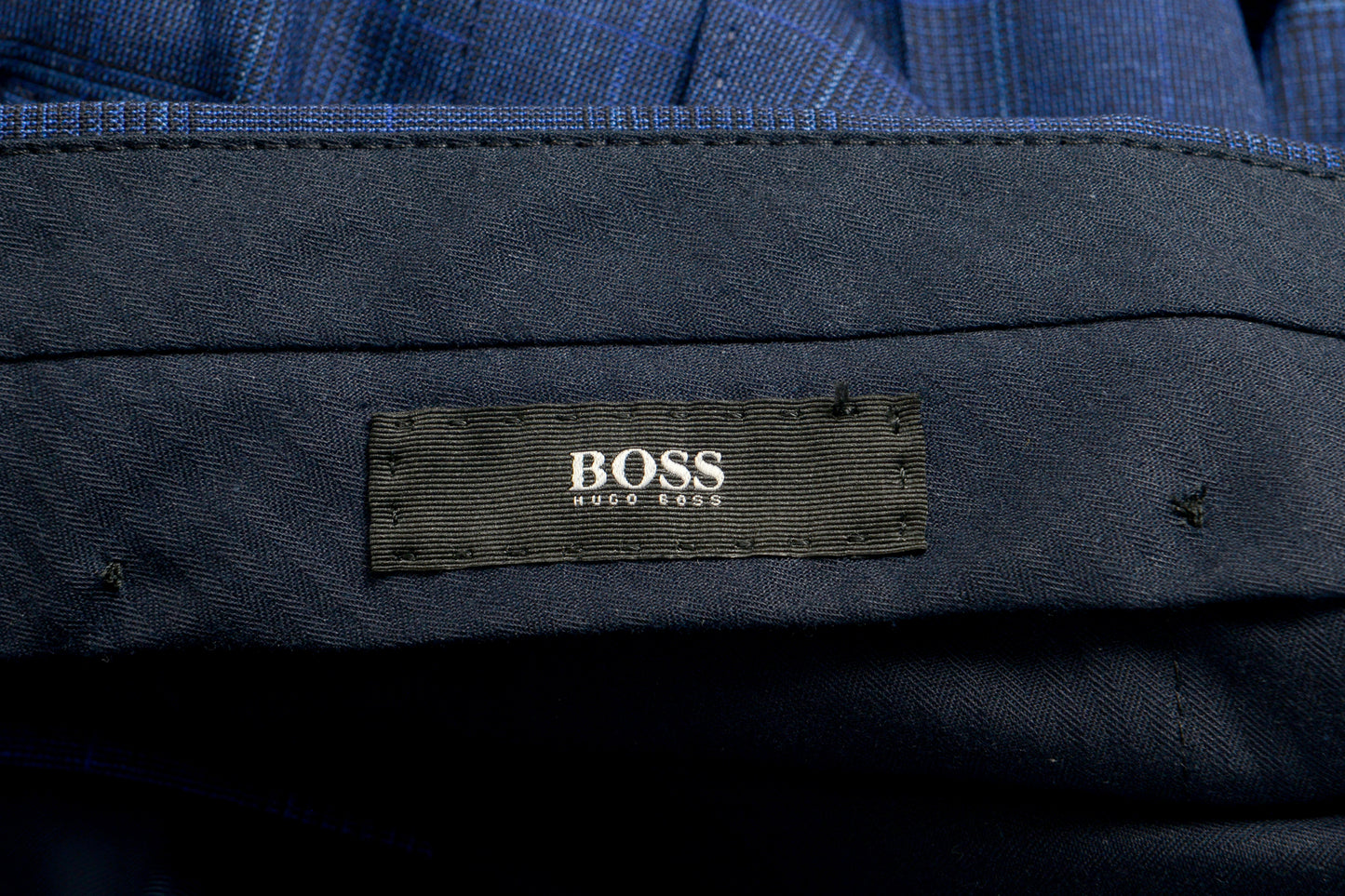 Hugo Boss Men's "T-Harvers4/Glover3" Slim Fit Blue Wool Plaid Suit US 42R IT 52R