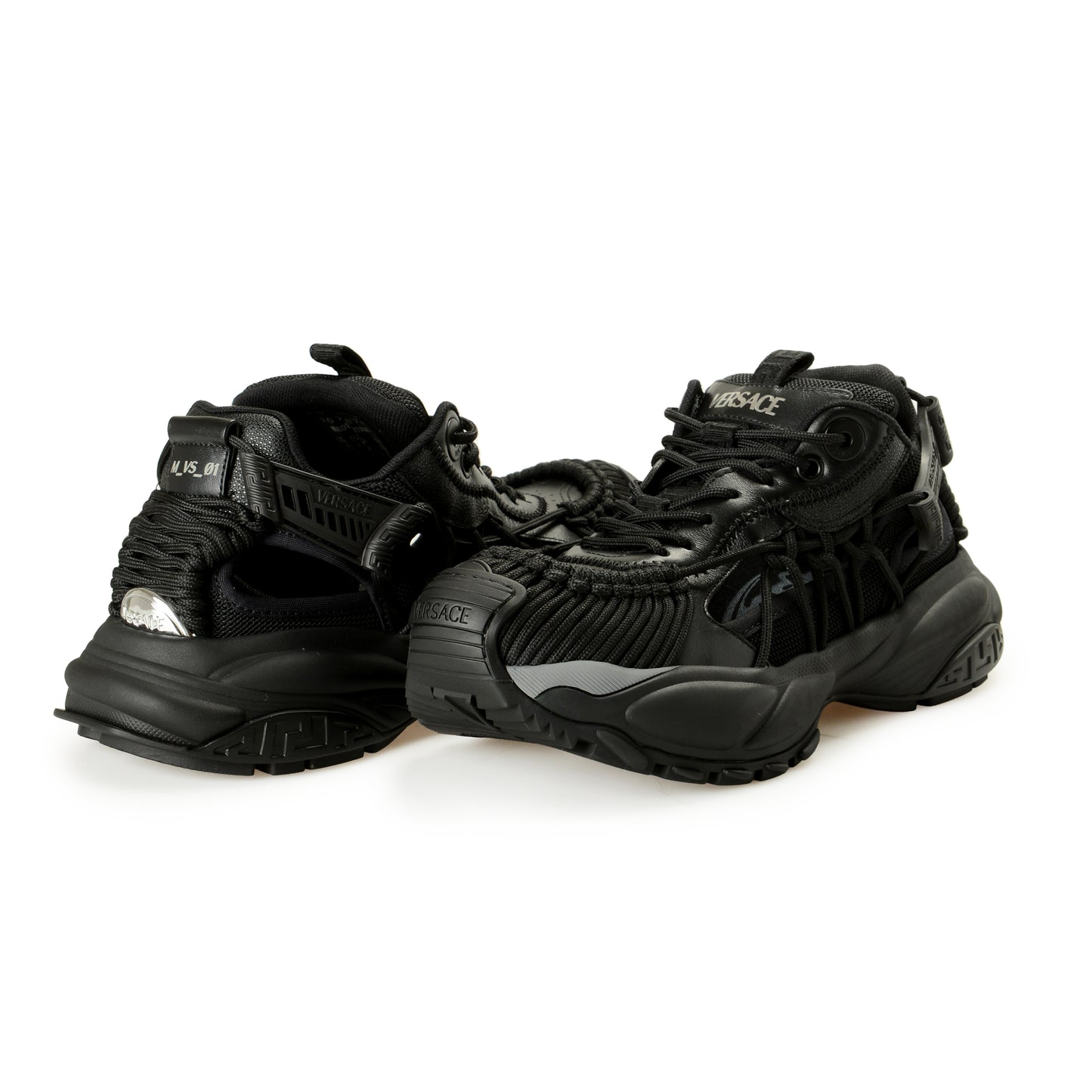 Versace Women's Black MERCURY M_VS_01 Leather Sneakers Shoes US 6 IT 36