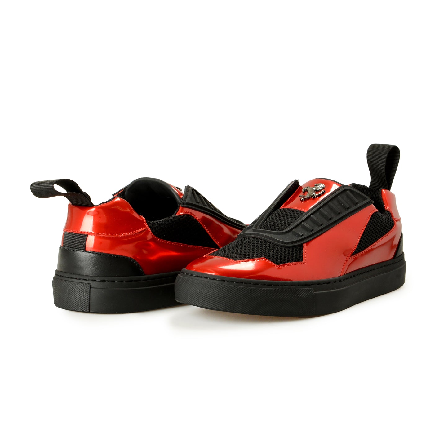 Scuderia Ferrari Women's Red Patent Leather Sneakers Shoes US 6 IT 36