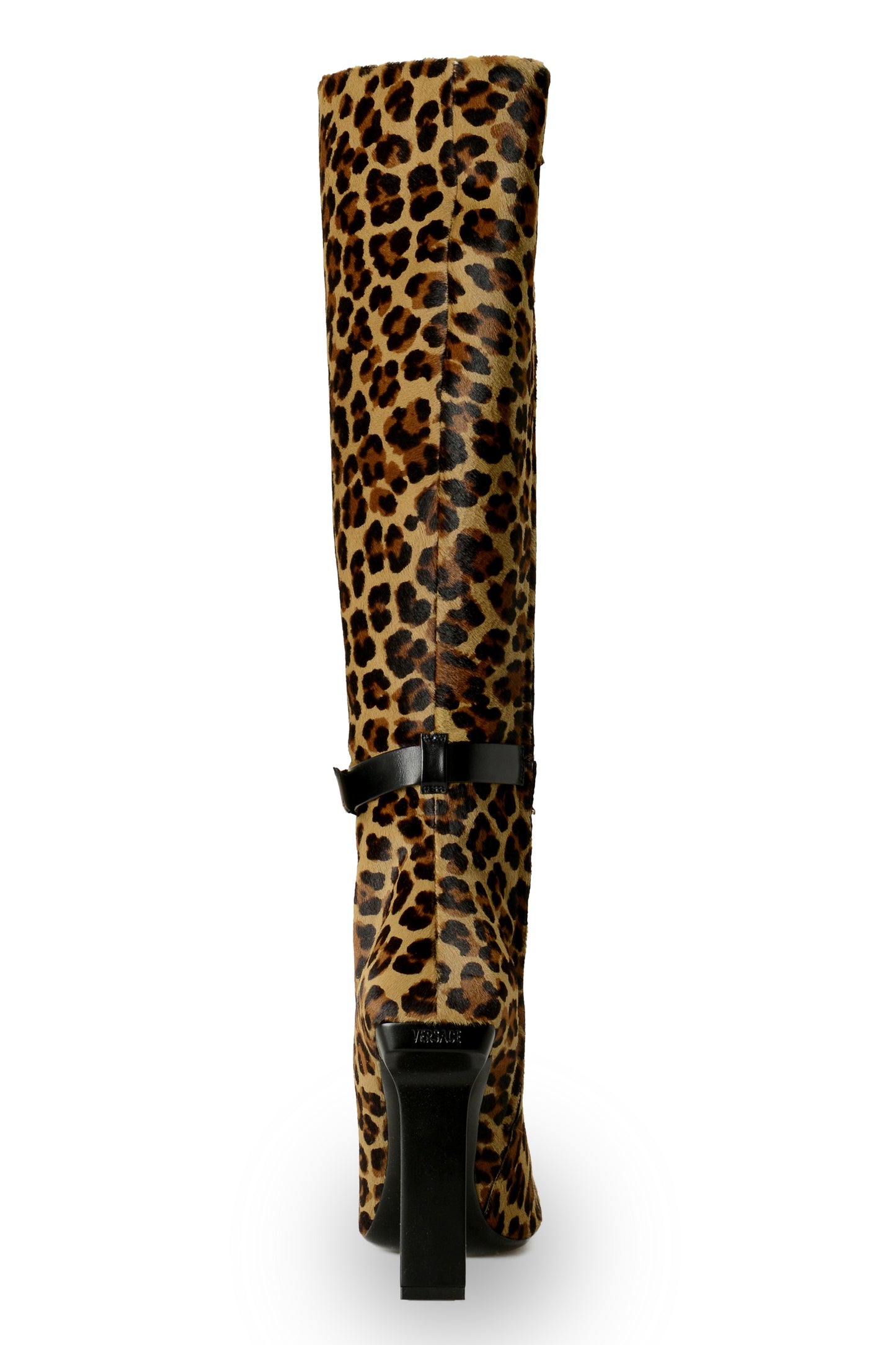 Versace Women's Pony Hair Leather High Heel Boots Shoes US 11 IT 41