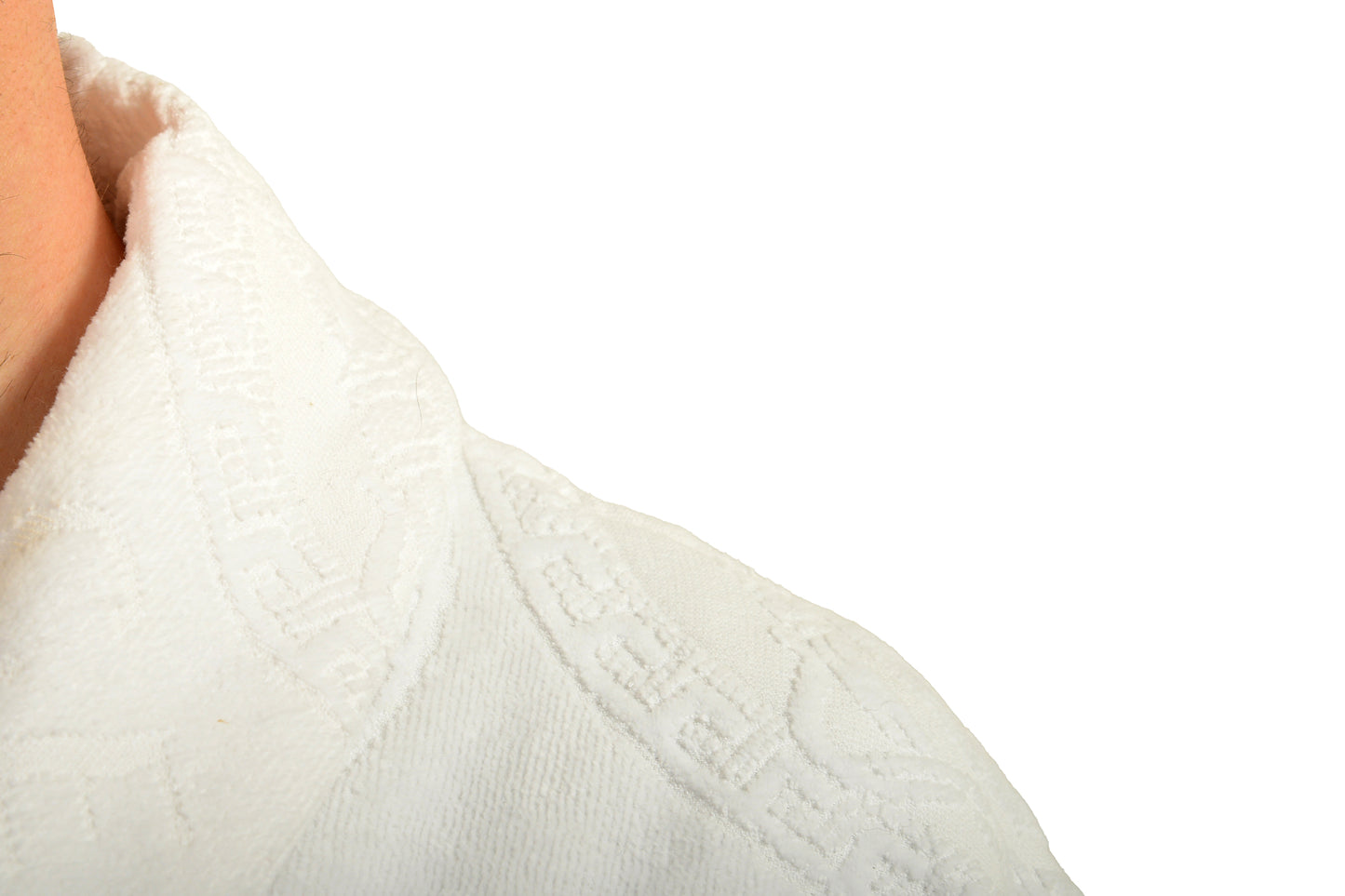 Versace White Medusa Logo 100% Cotton Belted Bathrobe Size S
