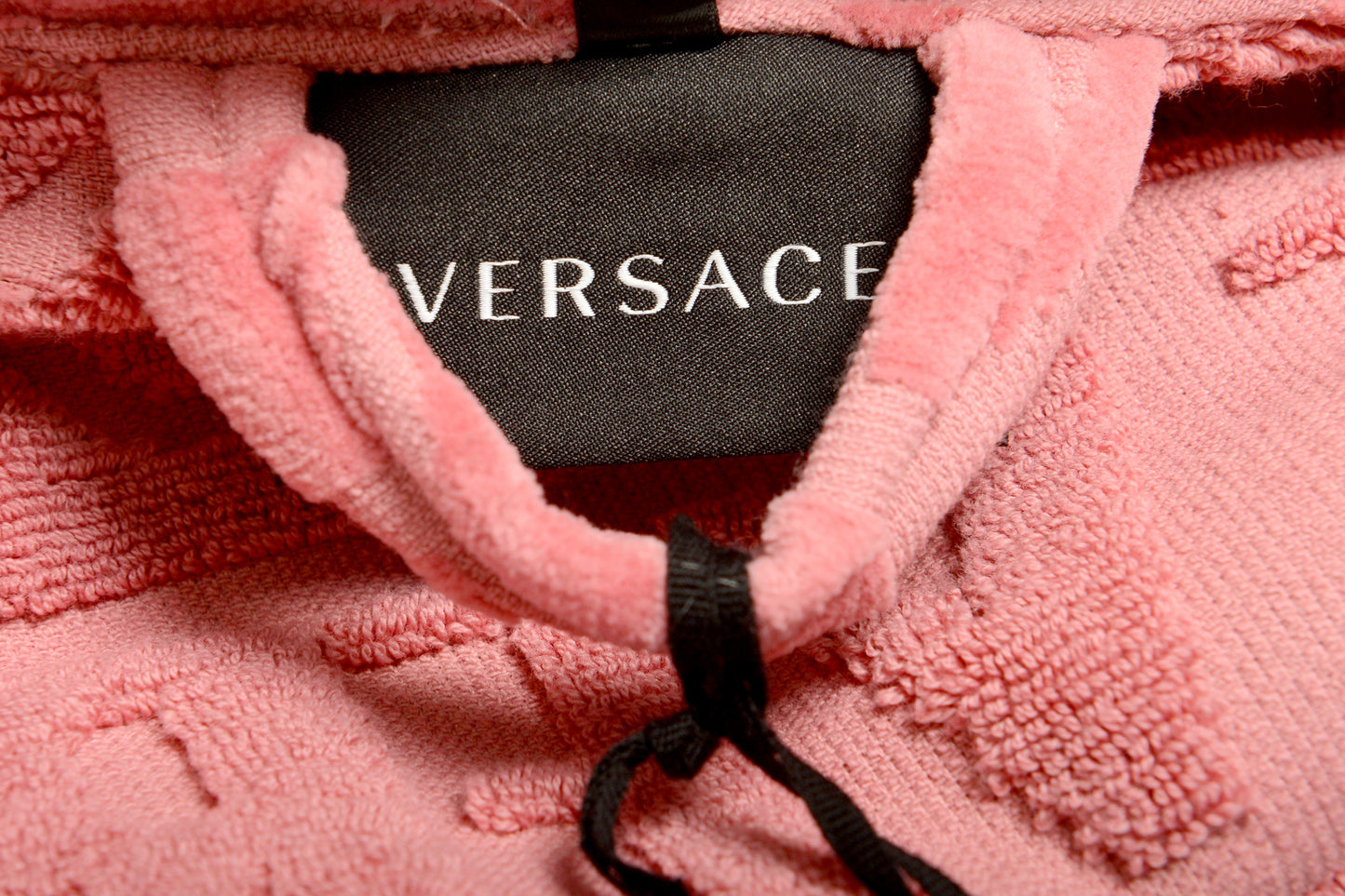 Versace Strawberry Jam "I Heart Baroque" 100% Cotton Belted Bathrobe Size L