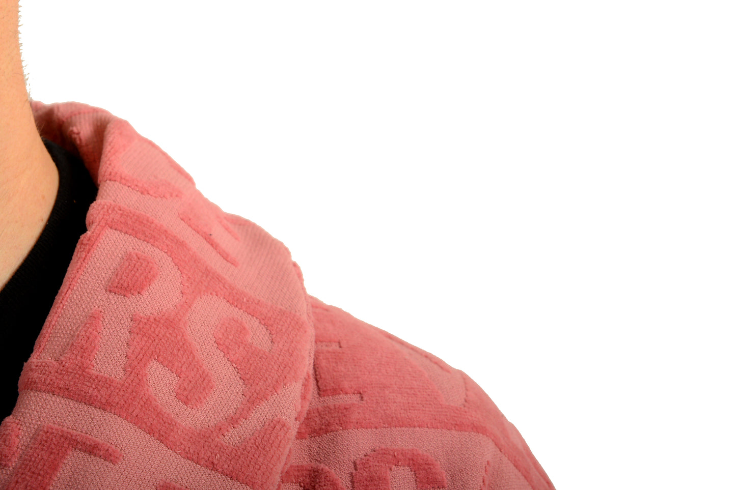 Versace Strawberry Jam "I Heart Baroque" 100% Cotton Belted Bathrobe Size L