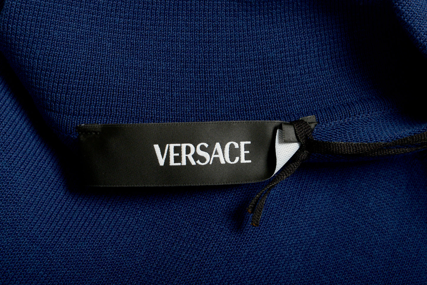 Versace Men's Blue Medusa Piquet Embroidery Knit Polo Shirt US S IT 48