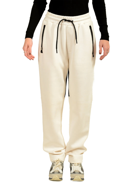 Scuderia Ferrari Women's White Scuba-Like Track Pants Sweatpants US S IT 40