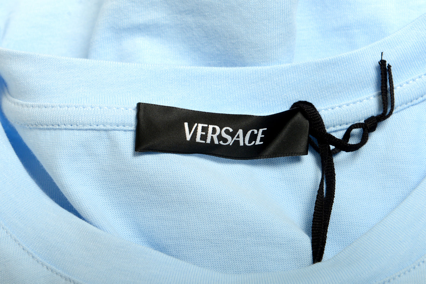 Versace Women's Silver/Blue Medusa Head Print Short Sleeve T-Shirt US XL IT 46