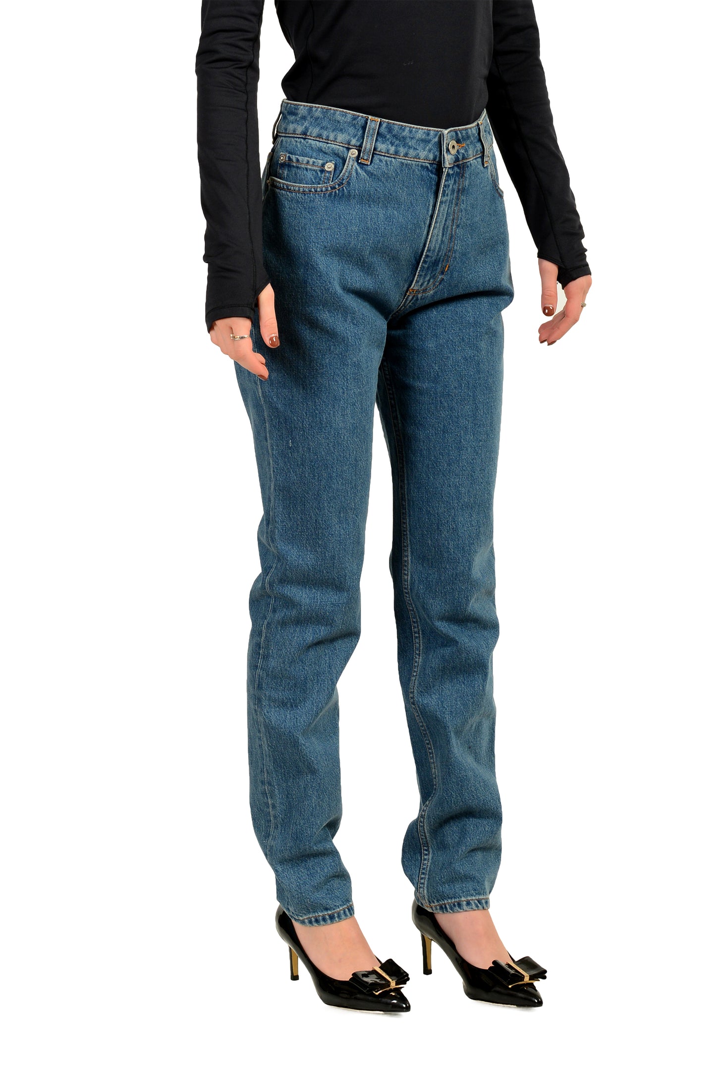 Burberry Women's "Balin" Classic Blue Straight Leg Jeans US 26 IT 40