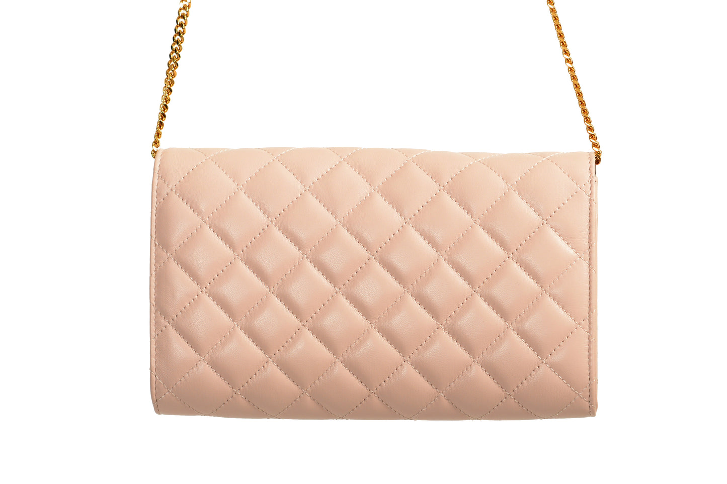 Versace Women's Leather Gold Medusa Quilted Clutch Chain Wallet Shoulder Bag
