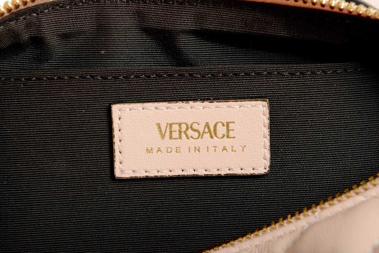 Versace Women's Leather Gold Medusa Quilted Shoulder Bag Handbag