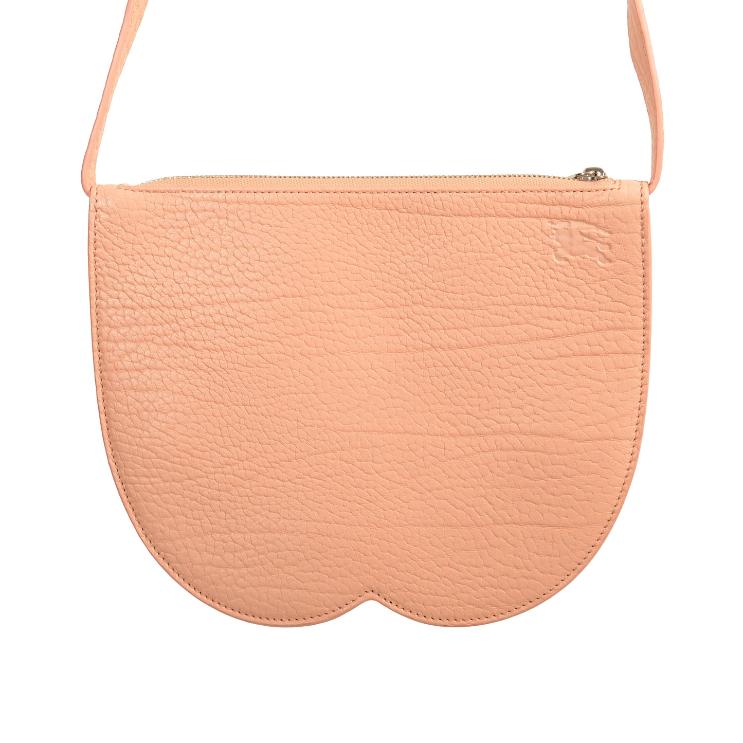 Burberry Women's "Mini Chess Pouch" Textured Leather Hobo Handbag Shoulder Bag