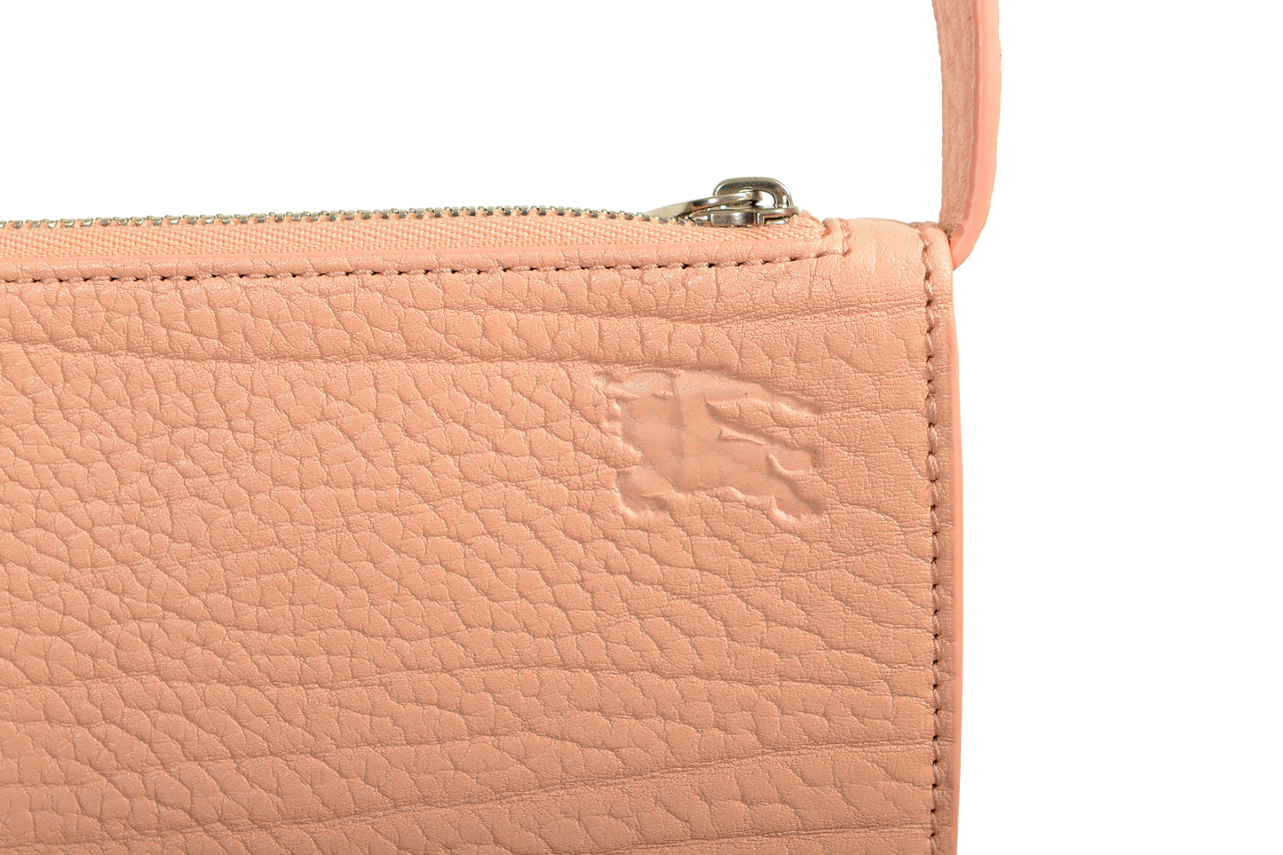 Burberry Women's "Mini Chess Pouch" Textured Leather Hobo Handbag Shoulder Bag
