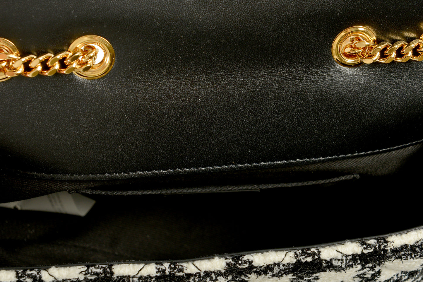 Versace Women's Wool Lurex Jacquard Gold Medusa Quilted Handbag Shoulder Bag