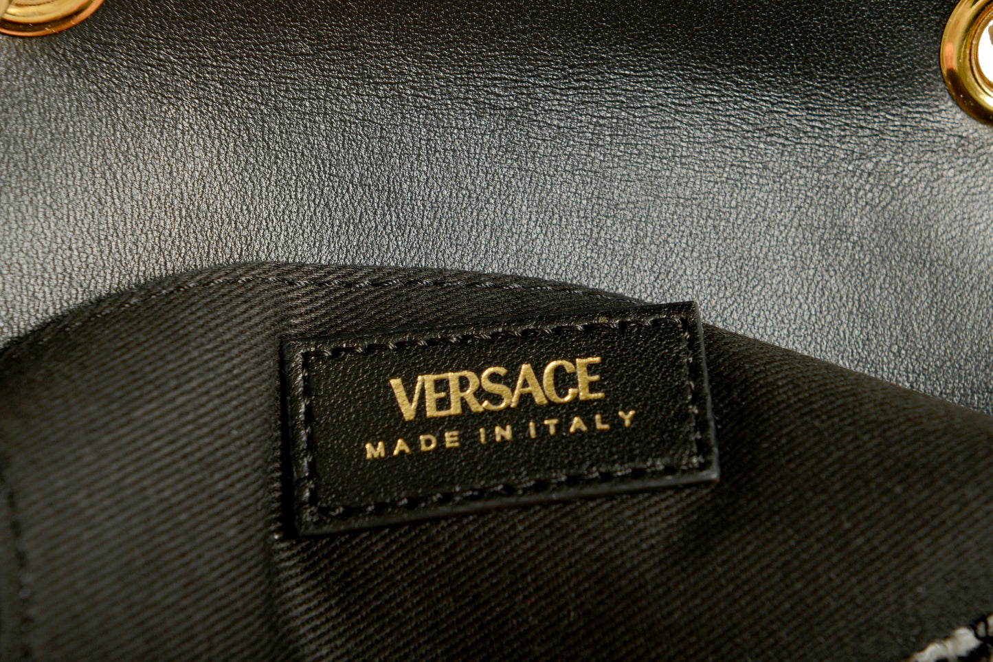 Versace Women's Wool Lurex Jacquard Gold Medusa Quilted Handbag Shoulder Bag