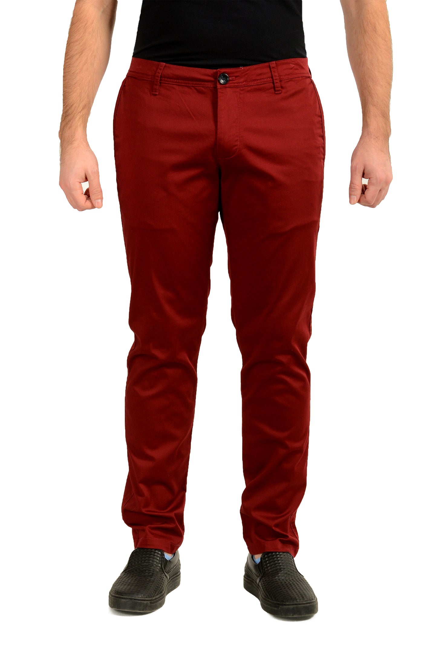 Armani Exchange Men's "P45" Burgundy Slim Fit Chino Casual Pants US 34S IT 50