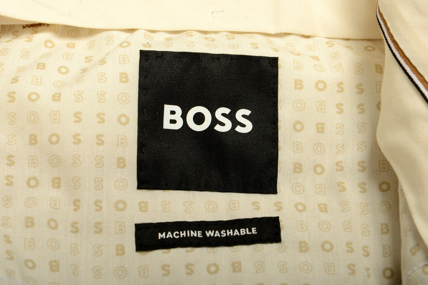 Hugo Boss Men's "H-Perin-WG-253" Beige Relaxed Fit Wool Dress Pants US 32R IT 48