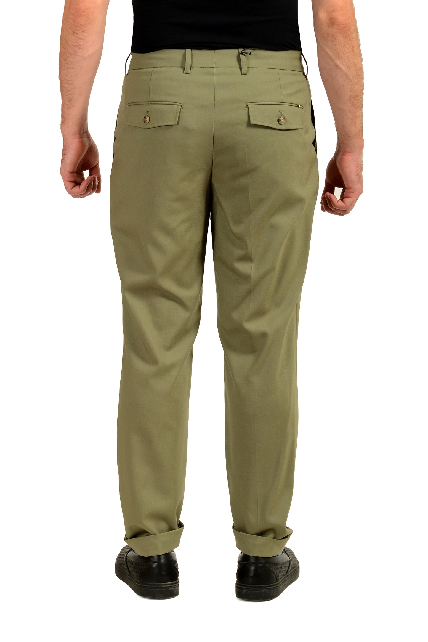 Hugo Boss Men's "C-Perin-DPL-TU-253" 10% Wool Pleated Dress Pants US 32R IT 48