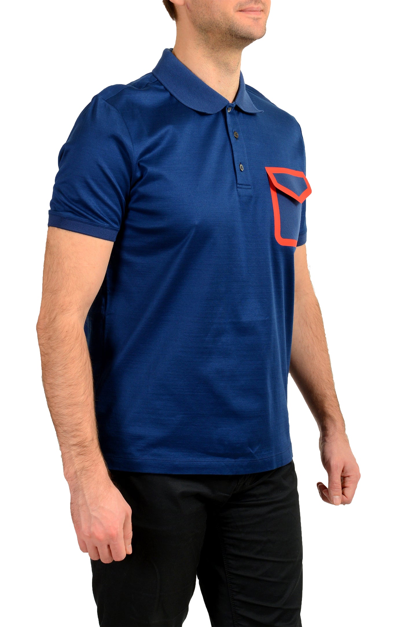 Scuderia Ferrari Men's Royal Blue Short Sleeve Polo Shirt US L IT 52