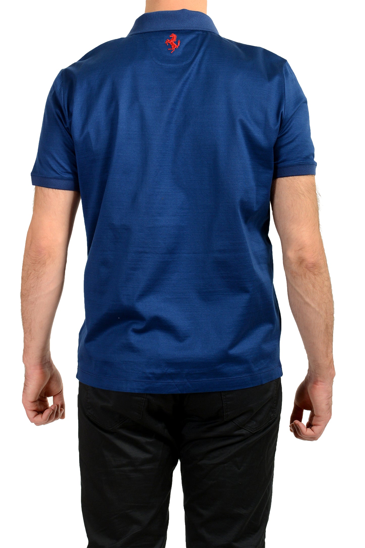 Scuderia Ferrari Men's Royal Blue Short Sleeve Polo Shirt US 2XL IT 56