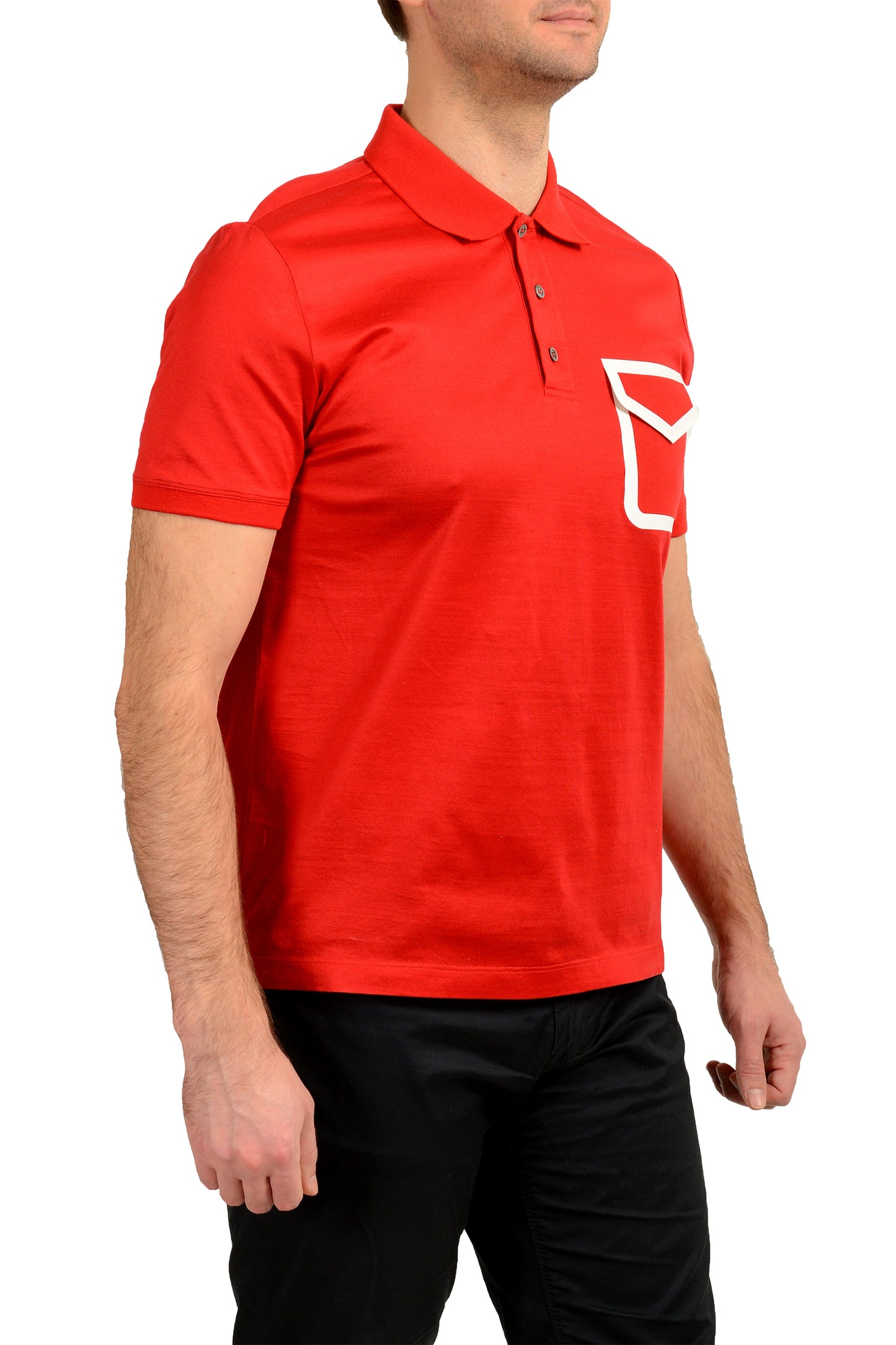 Scuderia Ferrari Men's True Red Short Sleeve Polo Shirt US L IT 52