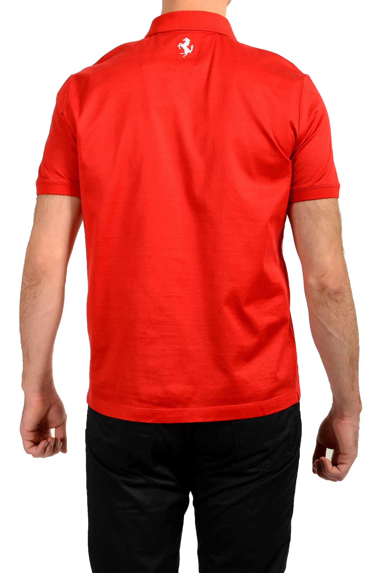 Scuderia Ferrari Men's True Red Short Sleeve Polo Shirt US XL IT 54