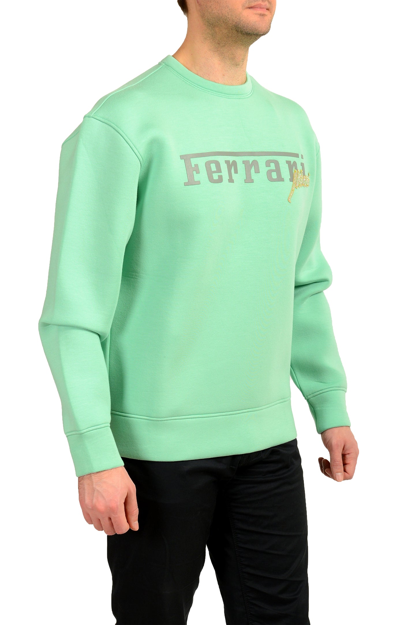 Scuderia Ferrari Men's Mint Embellished F-Lunga Sweatshirt Sweater US 2XL IT 56