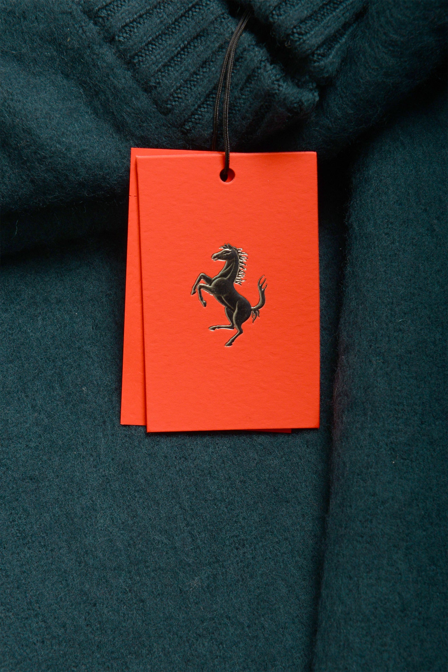Scuderia Ferrari Men's Emerald Green 100%Wool V-Neck Pullover Sweater US L IT 52