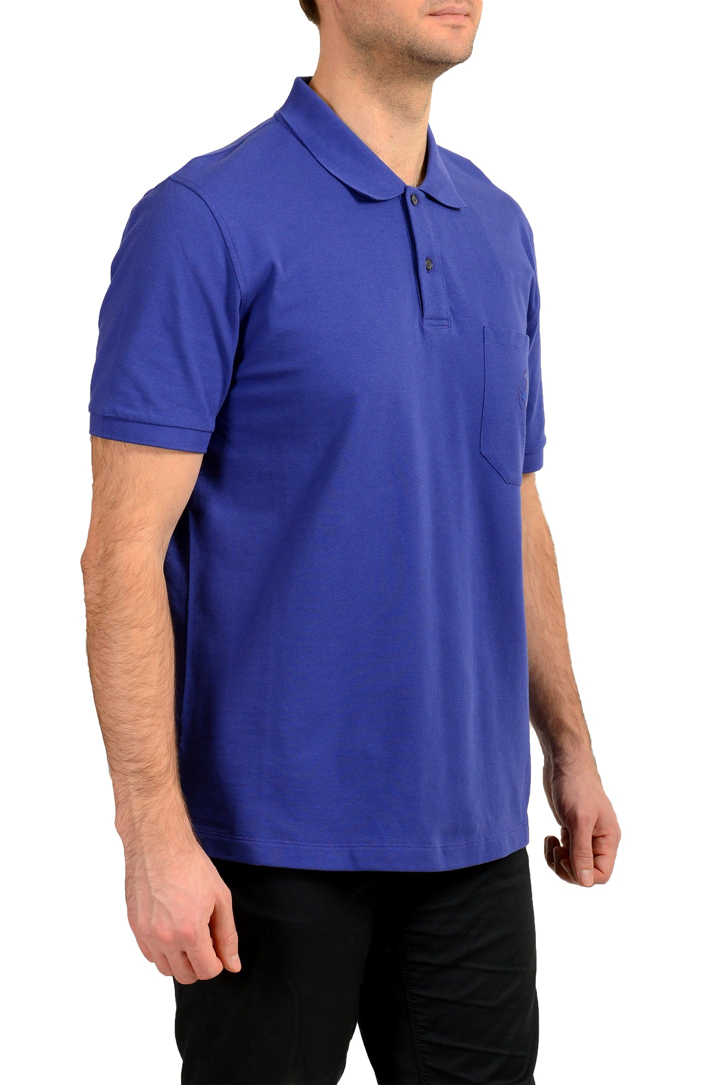 Scuderia Ferrari Men's Purple Piquet Short Sleeve Polo Shirt US 2XL IT 56