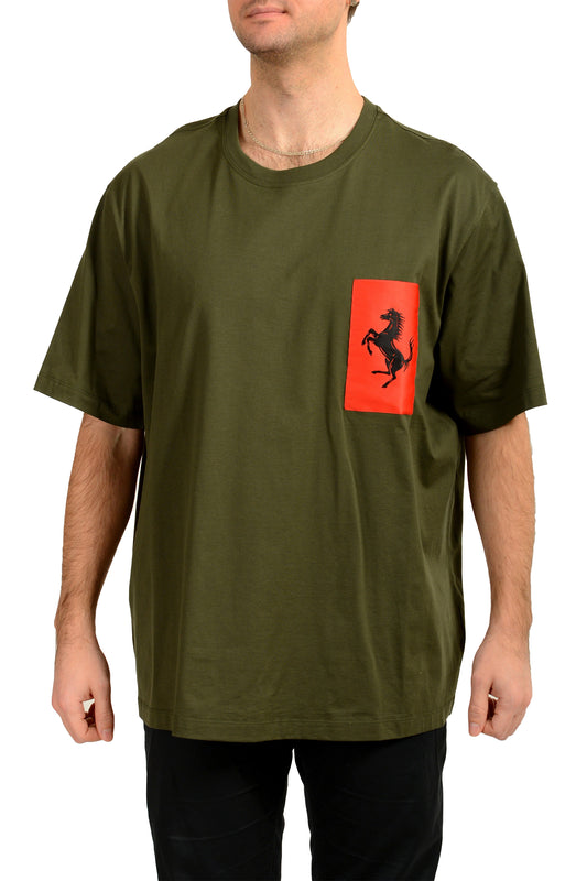 Scuderia Ferrari Men's Olive Label Pocket Short Sleeve T-Shirt US 3XL IT 58