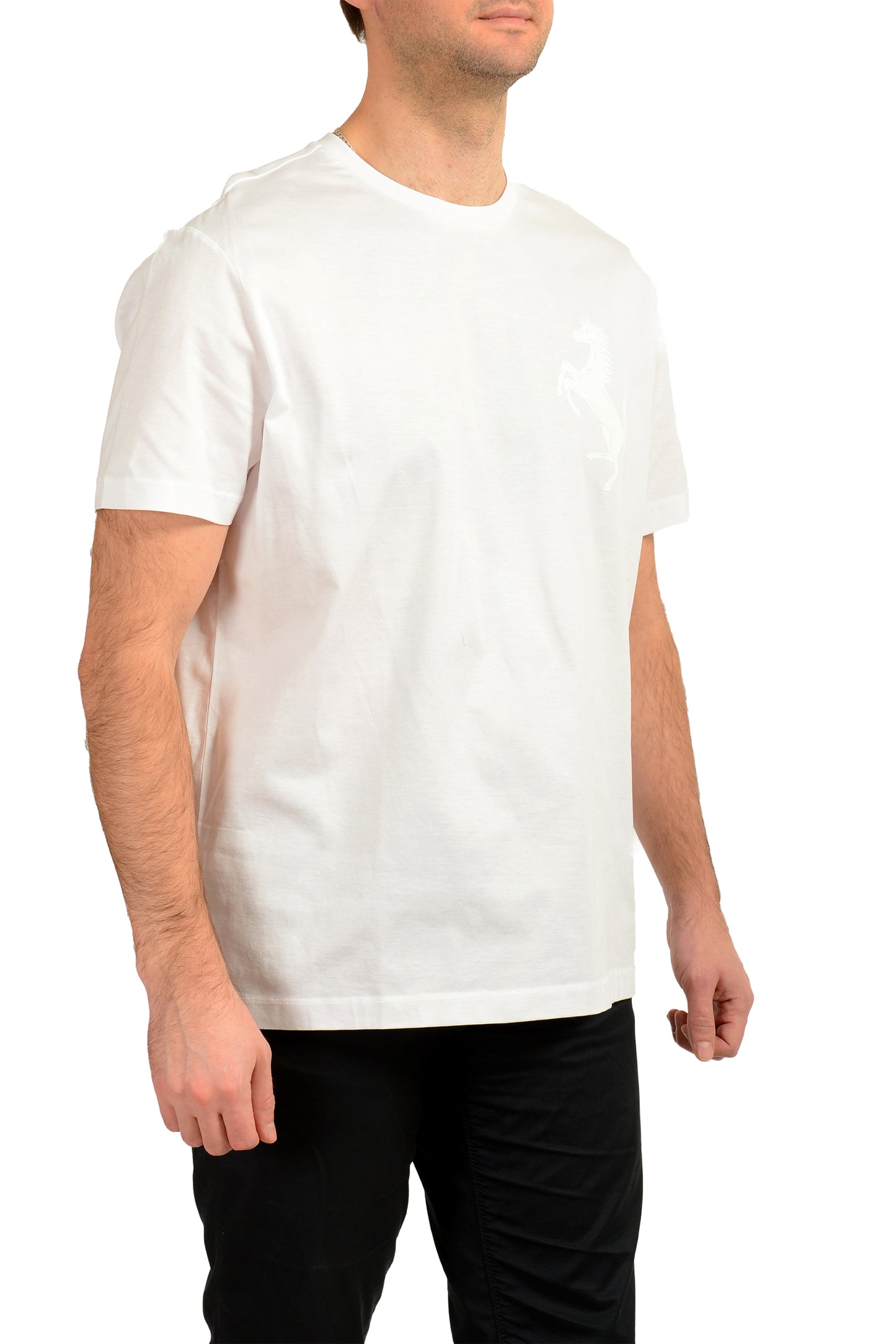 Scuderia Ferrari Men's White "Big Pr. Horse" Short Sleeve T-Shirt US 3XL IT 58