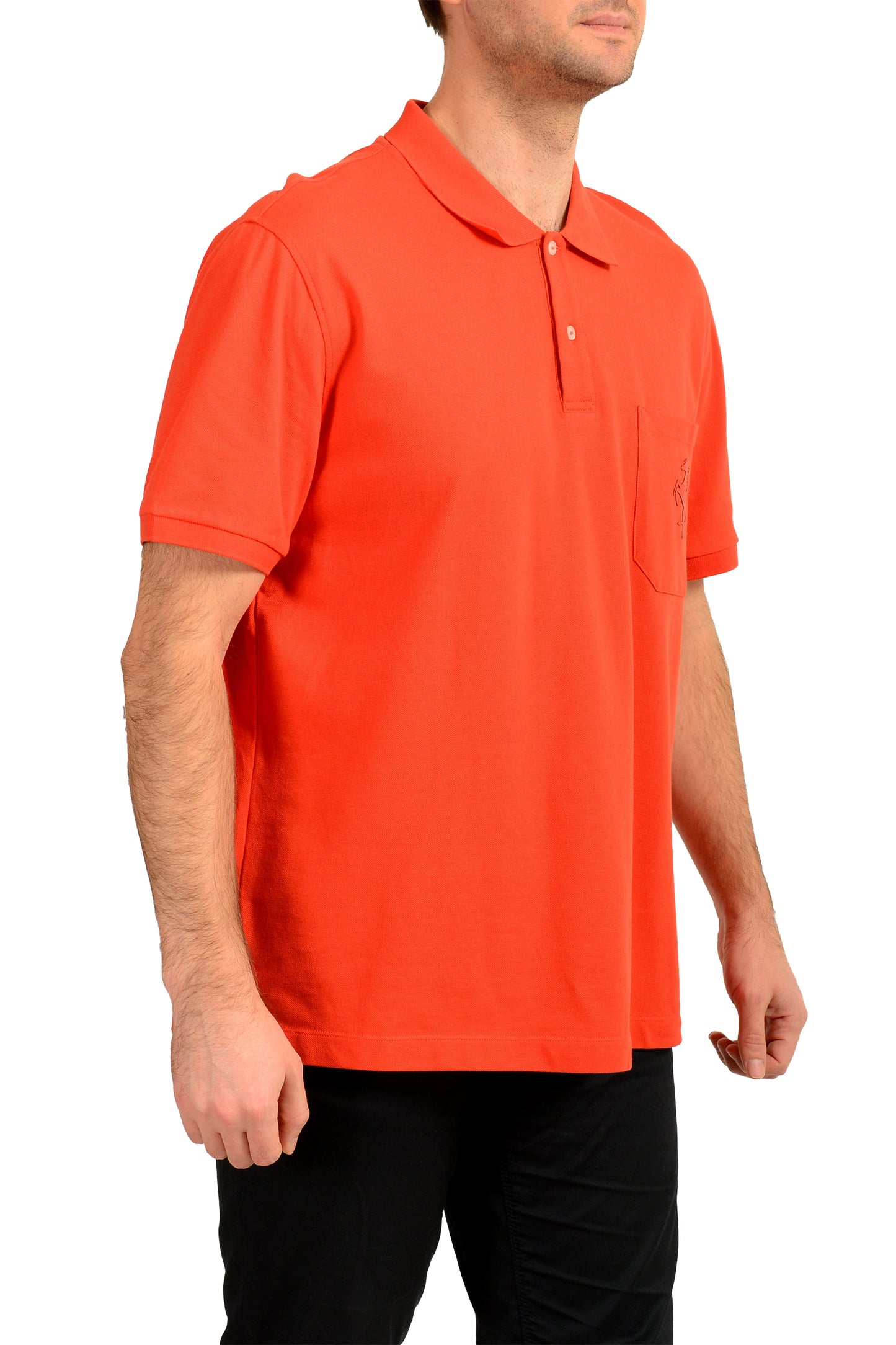Scuderia Ferrari Men's Red Piquet Short Sleeve Polo Shirt US 2XL IT 56