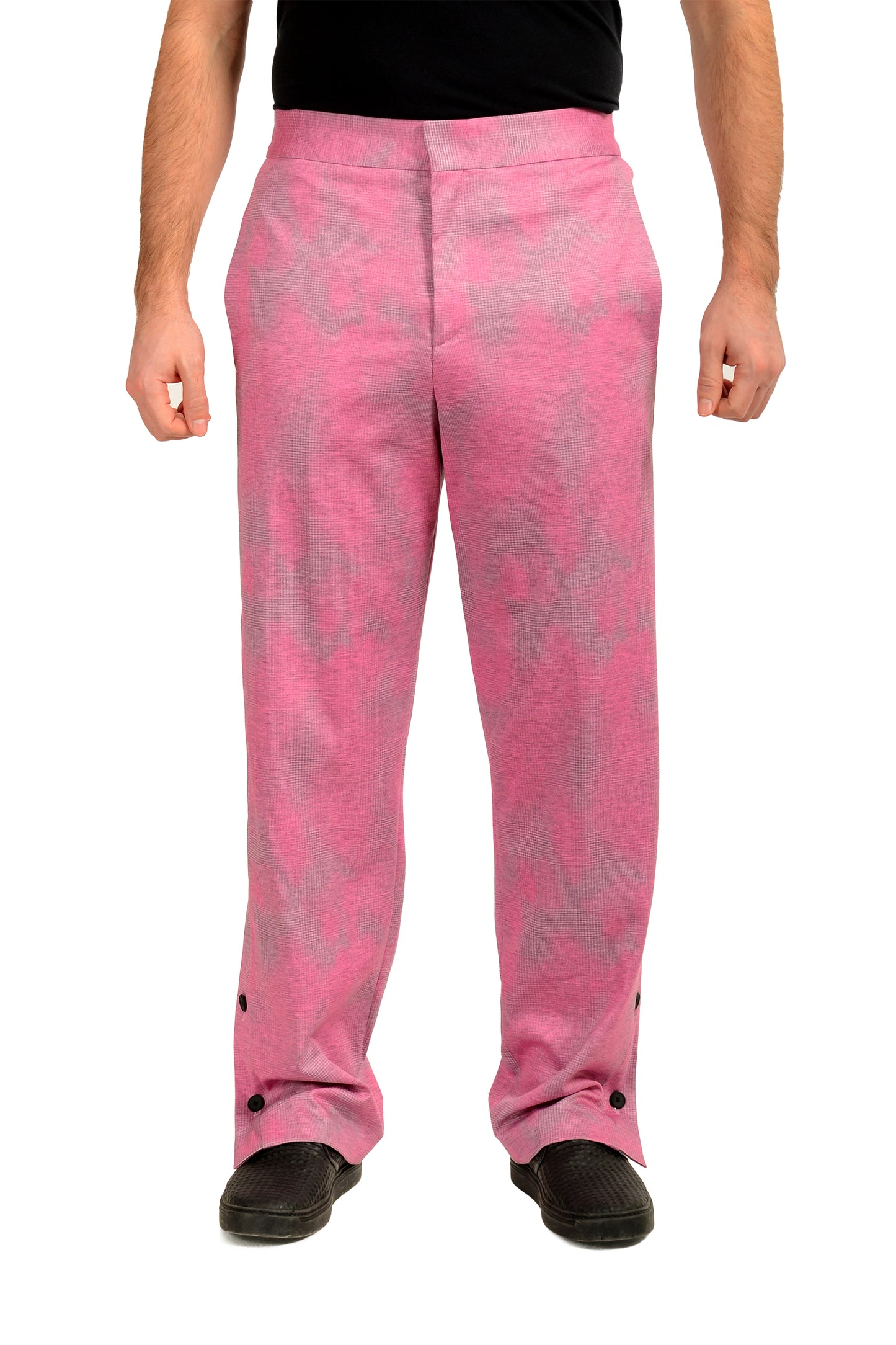 Hugo Boss Men's "Ulan/Groove242J_ALL" Modern Fit Pink Plaid Pants US M IT 50