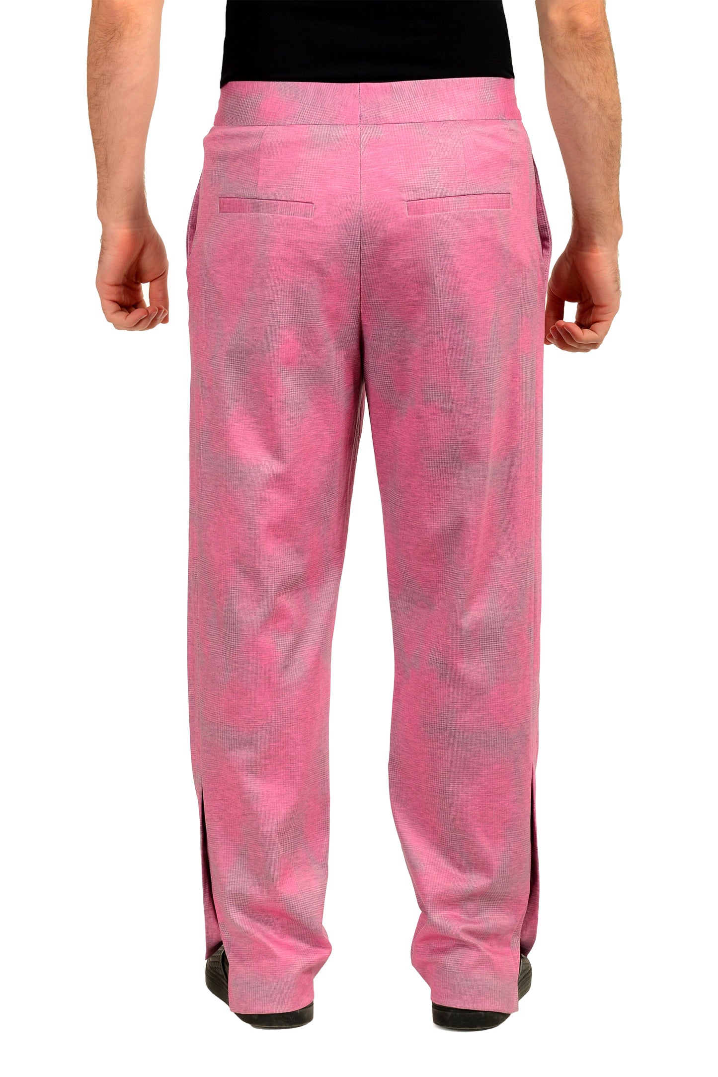 Hugo Boss Men's "Ulan/Groove242J_ALL" Modern Fit Pink Plaid Pants US M IT 50